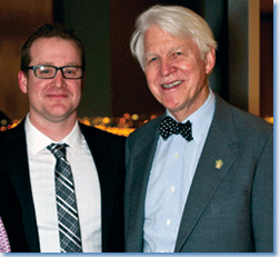 Sol Joye, recipient of the 2012 Beveridge Family Teaching Prize, with Albert J. Beveridge III.