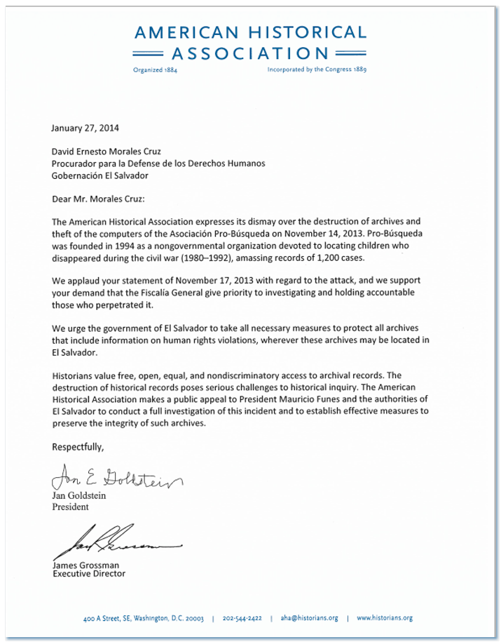 Council Letter