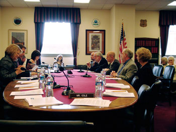 AHA Executive Director James Grossman testifies before the House Committee on Appropriations' Subcommittee on Interior, Environment, and Related Agencies to advocate for the humanities and NEH funding. Others testifying are (at left) Paul Ulrich (board member of the Wyoming Humanities Council), Erik M. Hein (president, Preservation Action), Tom Cassidy (vice president, Government Relations &amp; Policy, National Trust for Historic Preservation), and Ruth Pierpont (president, National Conference of State Historic Preservation Officers). Photo by Chris Hale.