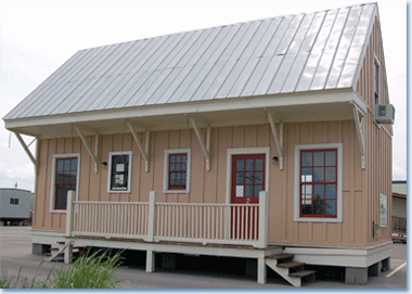 Figure 4. A model of the Katrina Cottage on display in St. Bernard Parish that failed to gain public acceptance. Photo by author.