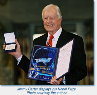 Jimmy Carter wins the Nobel Peace Prize