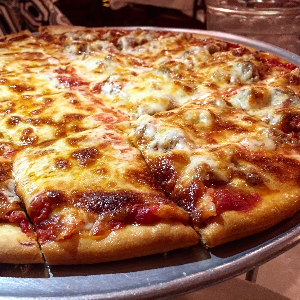 Tavern-style pizza from Salerno’s Pizza of Chicago
