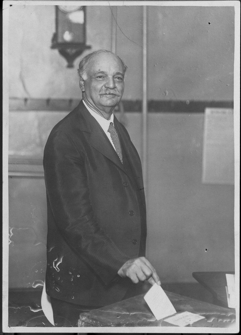 Vice President Charles Curtis (1860–1936) casts a vote in the US Senate in 1929.