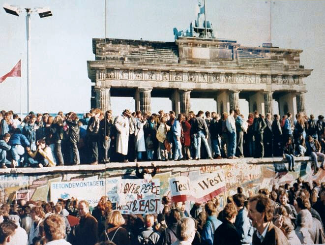 The fall of the Berlin Wall, 1989. Photographer unknown. 
