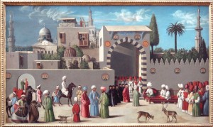 Venetian embassy to the Mamluks in Damascus in 1511, workshop of Giovanni Bellini. 