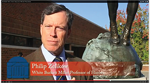 Screenshot from a video promoting Zelikow’s course, The Modern World: Global History since 1760, at the University of Virginia. Promo is available on YouTube at http://youtu.be/4lEfKSC1mss.