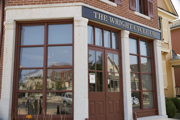 The Wright brothers' bicycle shop. Photo courtesy Dayton Aviation Heritage National Historical Park