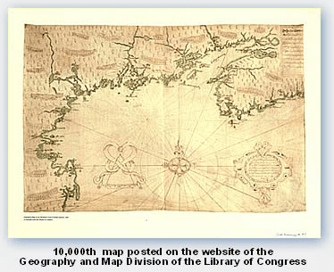 Samuel de Champlain's 1607 map of the North American coast from Massachusetts to Nova Scotia