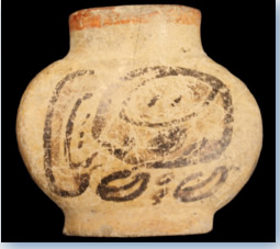 A codex-style Mayan jar from the Mirador Basin in southern Campeche, Mexico, now in the Kislak Collection of the Library of Congress. Photo by Jennifer Loughmiller-Newman