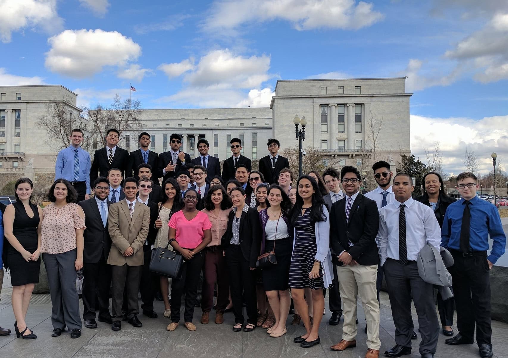 Students from Hightstown High School in New Jersey visit Washington, DC, to advocate for their bill.