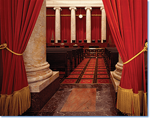 Interior of the U.S. Supreme Court, Photographs in the Carol M. Highsmith Archive, Library of Congress, Prints and Photographs Division.