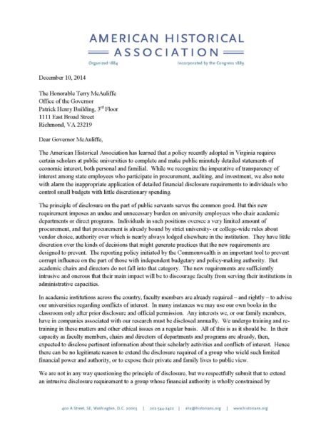 Letter to Virginia Governor Terry McAuliffe_Page_1