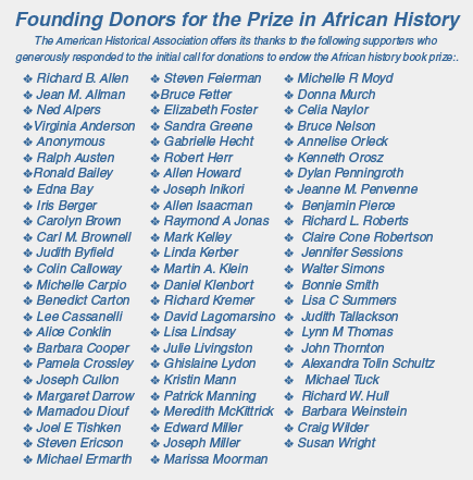 Klein Prize Donors