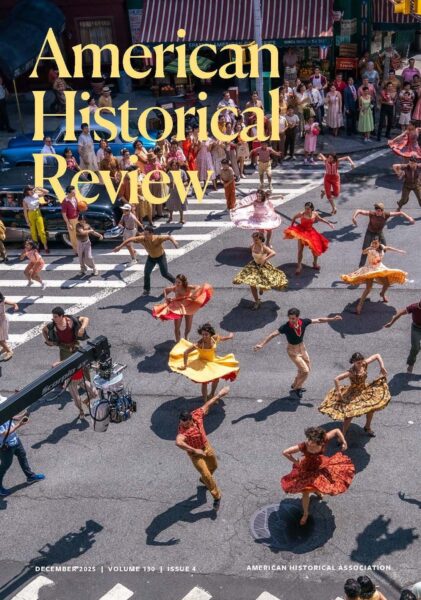 The cover of the AHR shows a still from the filming of West Side Story (2021) there are many dancers spinning in the street