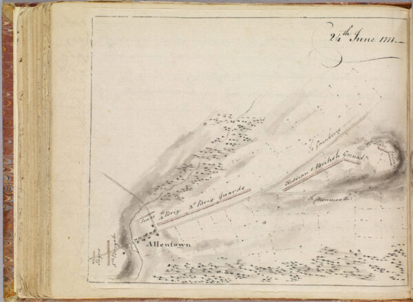 A map of the British encampment at Allentown
