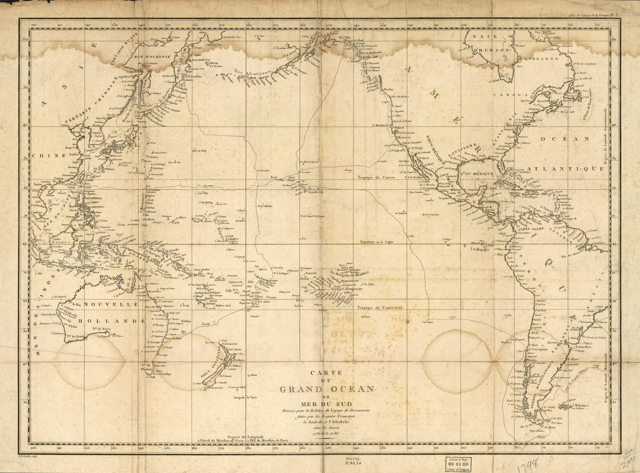 Map of Pacific basin