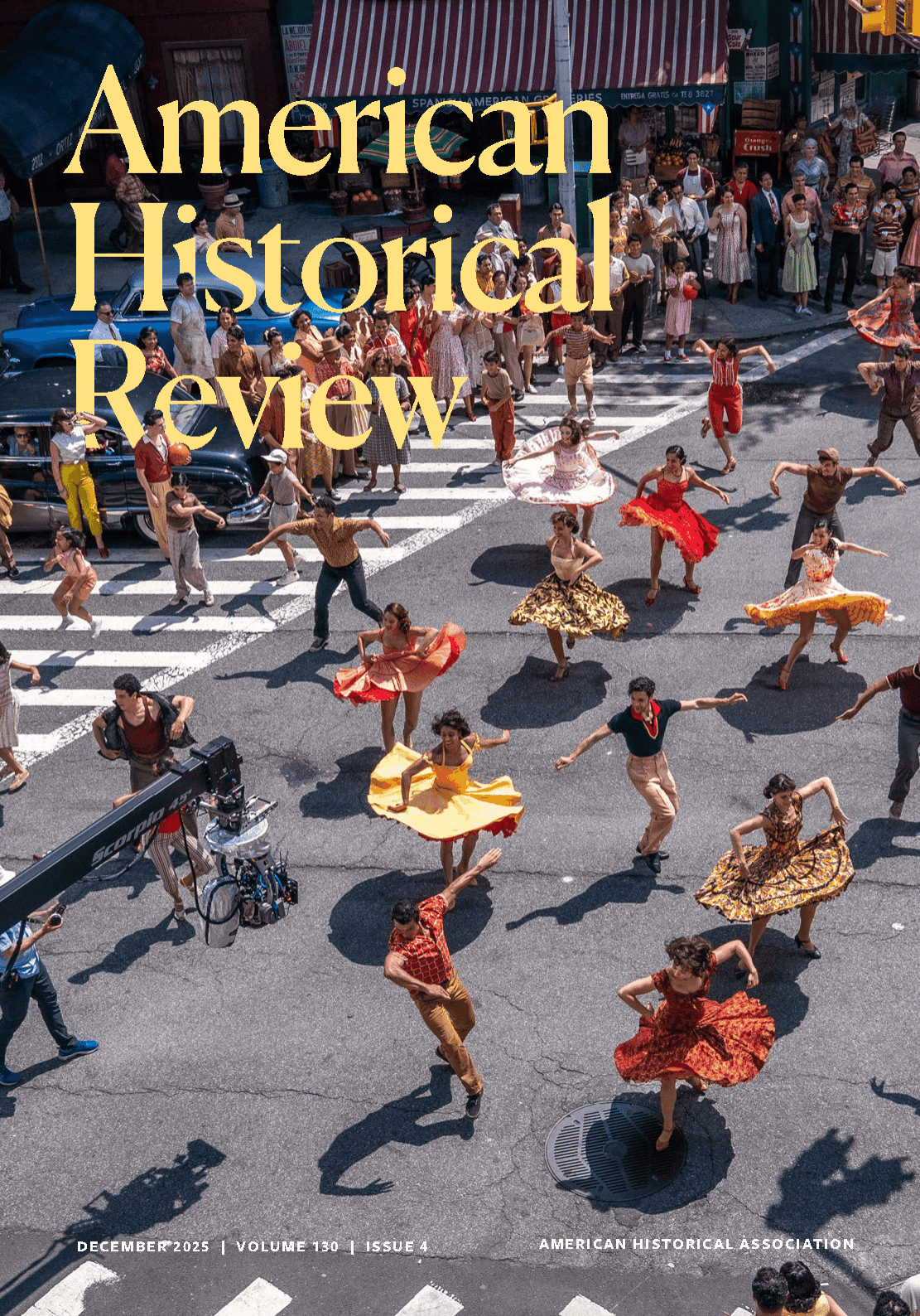 December 2025 cover of the American Historical Review. It shows a scene from the movie musical West Side Story.